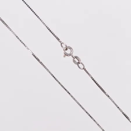Kedja, Venezia, längd 37,5cm, bredd 0,8mm, vitguld, 18K Vikt: 2,2 g