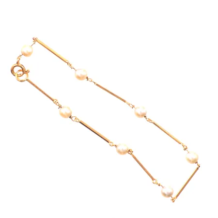 Armband, pärlor Ø4,9mm, längd 20cm, 18K Vikt: 3,1 g