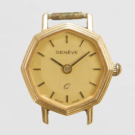 Damur 14K, quartz, 28mm, går ej, bruttovikt: 8,4g Vikt: 8,4 g