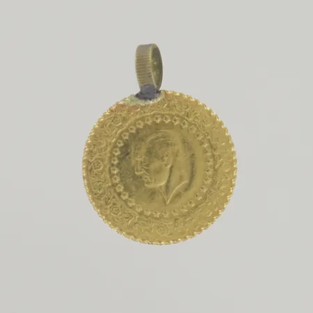 Mynt, Kurush 1998,Turkiet, ögla ej guld, 18K Vikt: 1,9 g