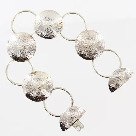 Armband 18cm, bredd 22mm, SAM, silver 925/1000. Vikt: 20,6 g