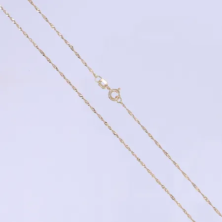 Halskedja Singapore, 41,5cm, bredd 1mm, 18K Vikt: 1,2 g