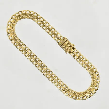 Armband X-länk, längd 20 cm, bredd 7 mm, 18K. Vikt: 14,1 g