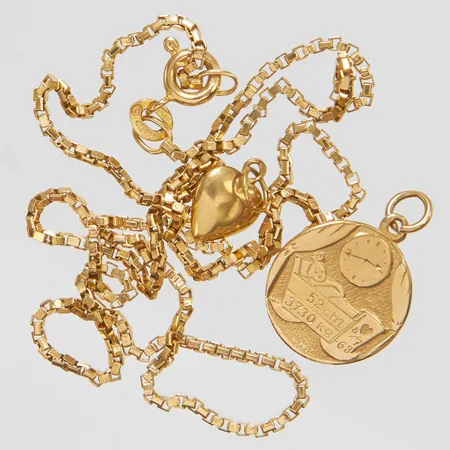 Diverse guld, defekta, gravyrer, 18K Vikt: 7,8 g