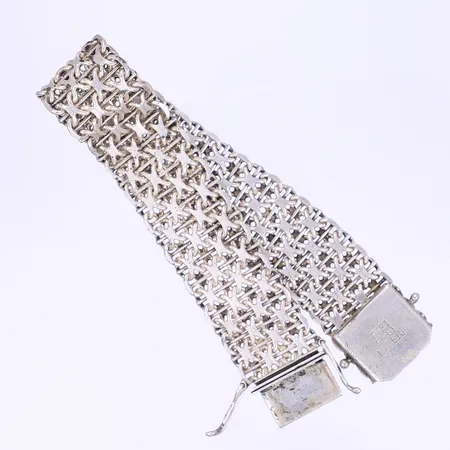 Armband X-länk med stav, 18cm, bredd 18mm, silver 830/1000 Vikt: 32,2 g