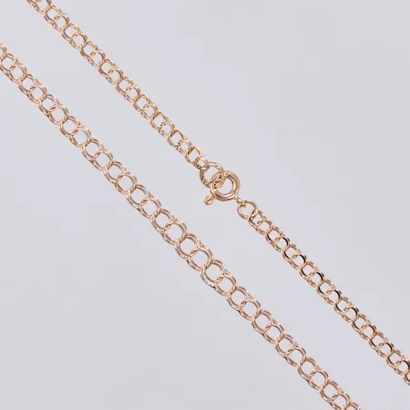 Collier doserad Bismarck, längd: ca 42,5cm, bredd: ca 3-4,5mm, 18K  Vikt: 4,3 g