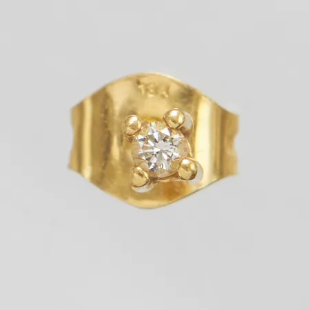 Udda örhänge, diamant 1 x ca 0,04ct, Ø 3mm, 18K Vikt: 0,6 g
