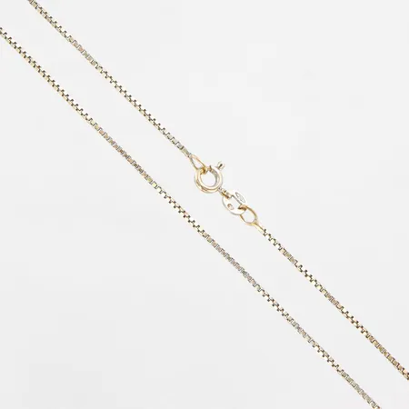 Kedja Venezia 39cm, bredd: 1,2mm, behov av omrodinering, 18K  Vikt: 2,9 g