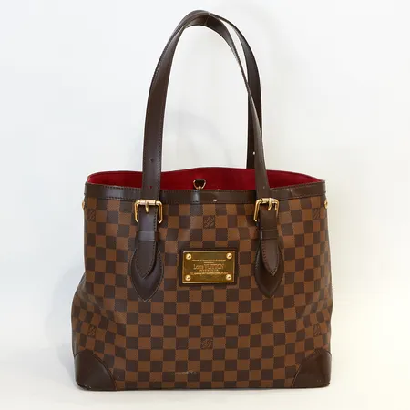 Handväska Louis Vuitton, Damier Hampstead MM, 35x17x29cm, datumkod: TR2130, Frankrike år 2010, fläckar, slitage, repor på beslag