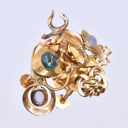 Diverse defekt guld, 18K. Vikt: 10,5 g