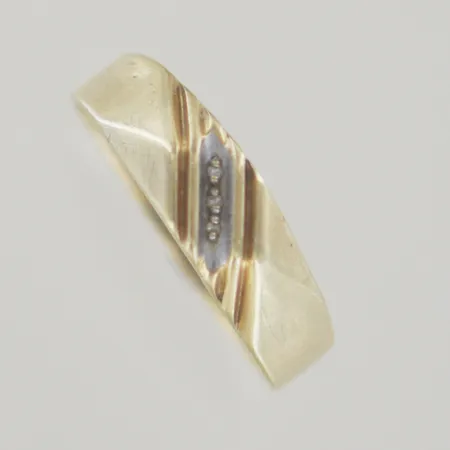 Ring med stenar, Ø 21 mm, bredd 6,4 mm, 10K Vikt: 2,4 g