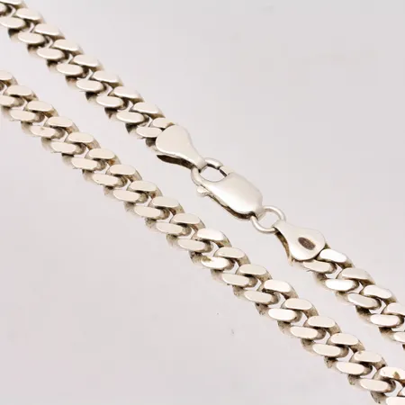 Kedja i silver, 45cm, Pansar, bredd 6,2mm, 925/1000, vikt 38,77g.