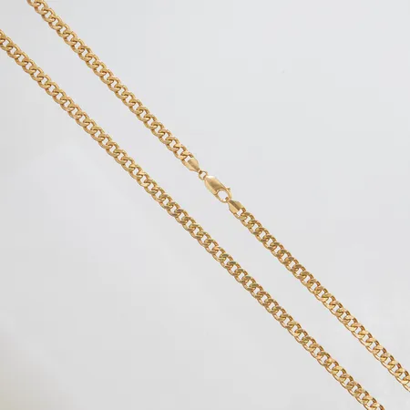 Kedja Pansar, längd ca 55,5cm, bredd 5mm, ihålig, GHA, 18K Vikt: 16,2 g