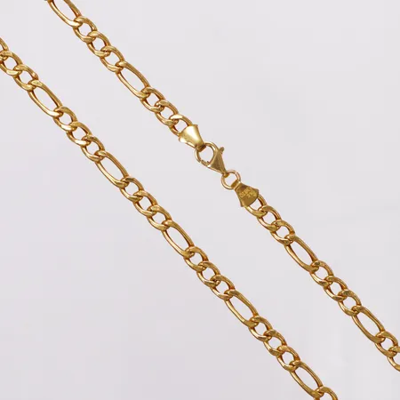 Kedja, Figaro, längd 62cm, bredd 5,3mm, ihåligt, 21K Vikt: 12,9 g