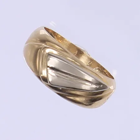 Ring, stl 17¼, bredd 5-8mm, tvåfärgad, 18K Vikt: 5,2 g