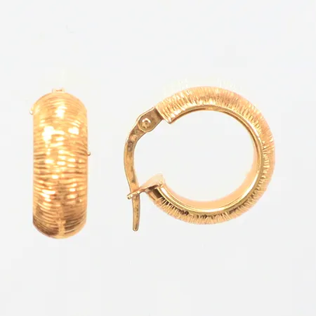Ett par örhängen Ø14¾, 18k  Vikt: 2,7 g