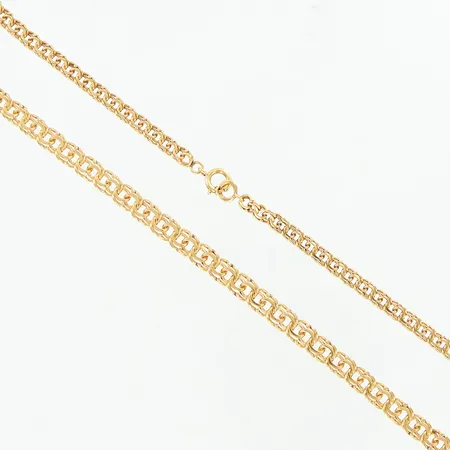 Kedja Bismarck doserad, 44cm, bredd: 4-6mm, 18K  Vikt: 21 g