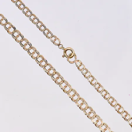 Collier Bismarck, doserad, bredd 4-5 mm, längd 46 cm, 18K.  Vikt: 11,6 g