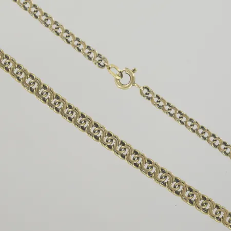 Halskedja bismark, längd 45 cm, bredd 1,4-2 mm, def lås,18K  Vikt: 10,4 g
