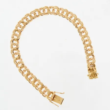 Armband Bismarck 18,5cm, bredd: 8mm, 18K  Vikt: 25,3 g