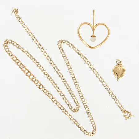 Collier Bismarck, 2 hängen, defekter, 18K Vikt: 9,6 g