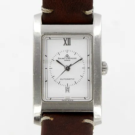 Herrur Baume & Mercier , automatisk, datumfönster, 24x40mm, referens-nr: MV045120, serie-nr: 2684197, läderband