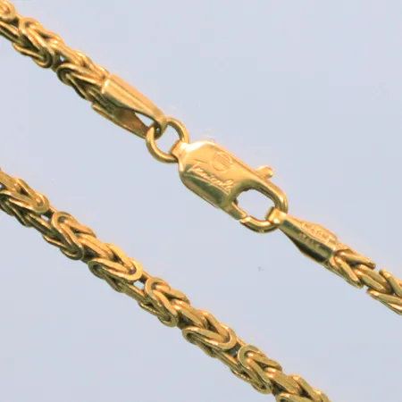 Kedja, kejsar, längd: 66cm, bredd: 2mm, 18K.  Vikt: 23,9 g