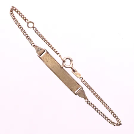 Armband, längd 16cm, bredd 5,3mm, namnplatta utan gravyr, silver 925/1000 Vikt: 2,5 g