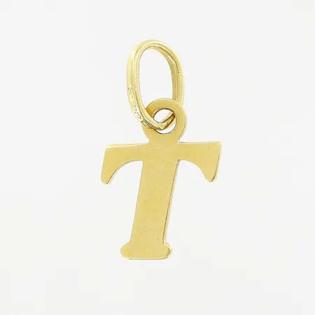 Hänge, bokstaven T, 11x20mm, 18K Vikt: 0,9 g