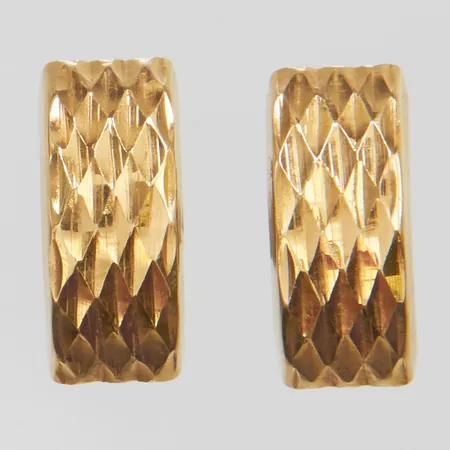 Ett par örhängen, längd ca 10,5mm, bredd 4,5mm, GHA, 18K Vikt: 0,7 g