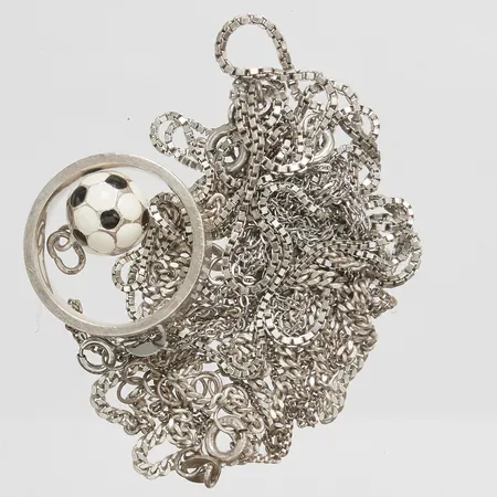 Diverse silver, slitage, defekta, 925/1000 silver Vikt: 24,3 g