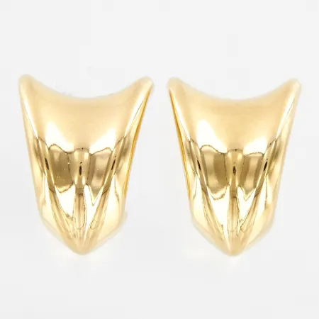 Ett par örhängen, ihåliga, 7mm, bredd: 8,2-13,2mm, 18K  Vikt: 3,5 g