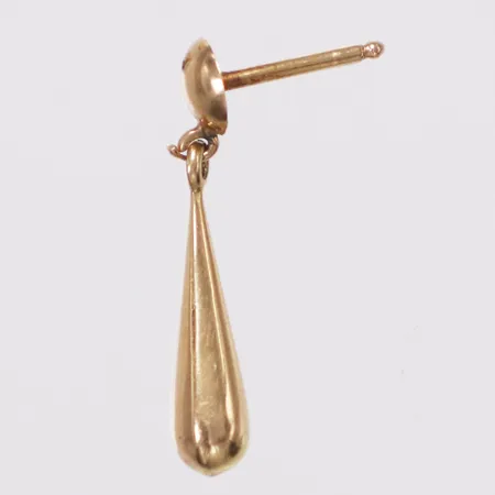 Örhänge, udda, längd 19mm, bredd 4,5mm, bucklig, missfärgad, saknar snurrebuss, 18K Vikt: 0,4 g