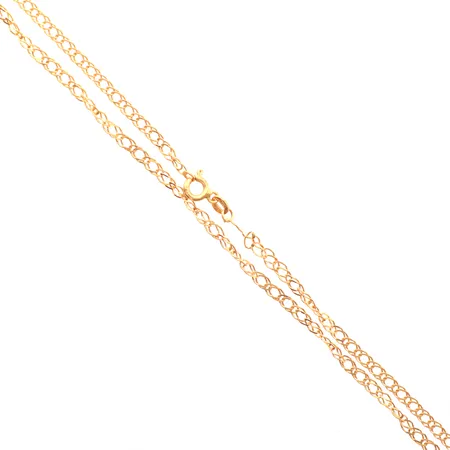 Kedja, längd: 45cm, bredd: 3mm, 18K.  Vikt: 4,3 g