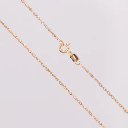 Kedja, Singapore, längd 41,8cm, bredd 1,4mm, Guldfynd, 18K Vikt: 1,8 g