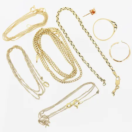 Diverse guld, defekter, 18K Vikt: 10,5 g