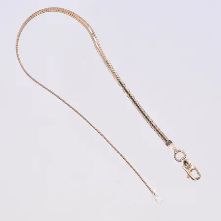 Armband Rävsvans, längd 18,5 cm, bredd 2 mm, 18K. Vikt: 2,3 g