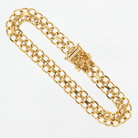 Armband X-länk, 18cm, bredd: 7mm, 18K Vikt: 12,2 g