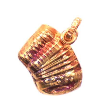 Hänge dragspel, längd 15mm, bredd 12,2mm, 18K Vikt: 0,8 g