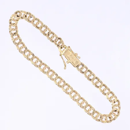 Armband Bismarck, 18,5cm, bredd 5mm, bruksslitage, 18K Vikt: 10 g