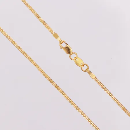 Kedja, X-länk, längd 46cm, bredd 1,5mm, ojämnheter, 22K Vikt: 3,6 g
