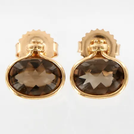 Ett par örhängen Savannah av Georg Jensen, rökkvarts, 15x17mm, 18K  Vikt: 2,1 g