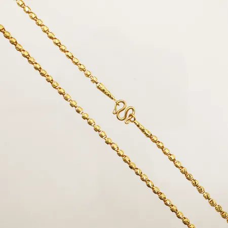 Kedja, längd 63cm, bredd 3,4mm, Thiaguld, 1 Baht, 23K Vikt: 15,2 g