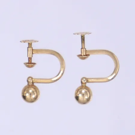 Ett par örhängen, 19x9mm, skruvlås, 18K  Vikt: 1,4 g