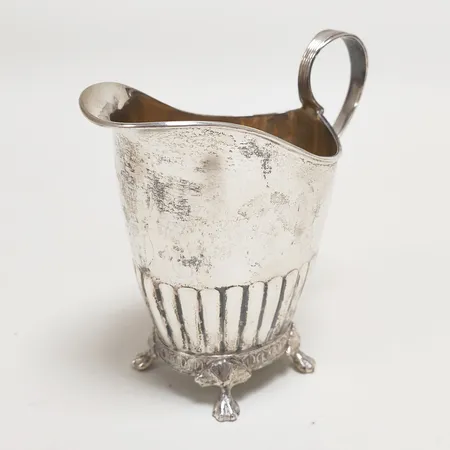 Mjölkkanna, höjd ca 10,5cm, Dufva AG, år 1918, 830/1000 silver Vikt: 155 g