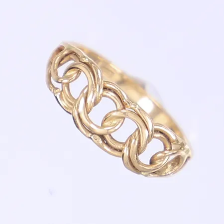 Ring Bismarck, stl 17¼, bredd 2-7mm, 18K Vikt: 2,5 g