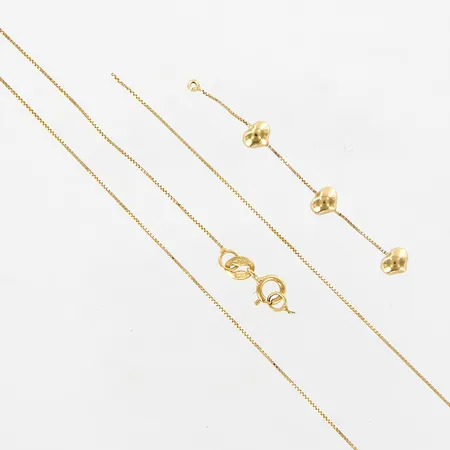 Kedja Venezia, bit av hänge, defekter, 18K Vikt: 1 g