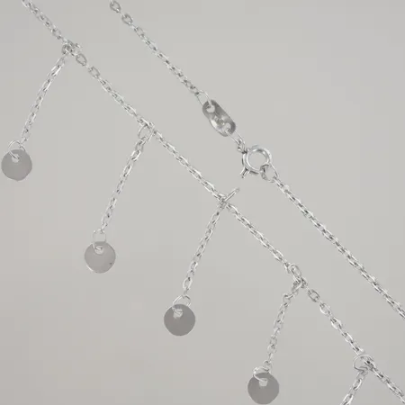 Halskedja med hängen, längd 45 cm, silver 925/1000 Vikt: 5,2 g