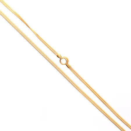 Collier, längd: 64cm, bredd: 4mm, 22K.  Vikt: 15,8 g