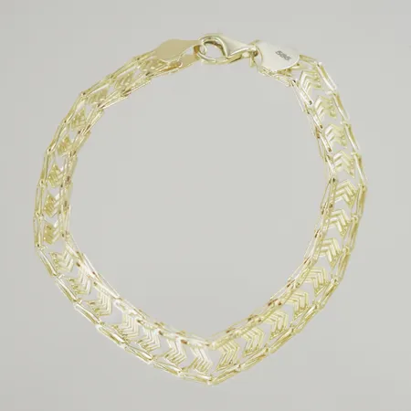 Armband, längd 18 cm, bredd 1 cm, 14K Vikt: 6,1 g